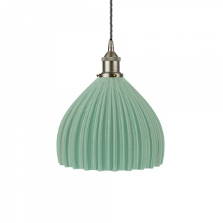 Large Scallop Shell Soft Sea Green Pendant Light