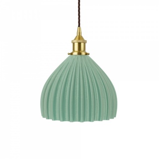 Large Scallop Shell Soft Sea Green Pendant Light