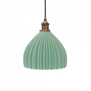 Large Scallop Shell Soft Sea Green Pendant Light