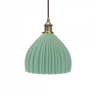 Large Scallop Shell Soft Sea Green Pendant Light