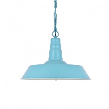 Argyll Industrial Pendant Light Duck Egg Blue