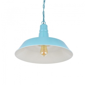 Argyll Industrial Pendant Light Duck Egg Blue