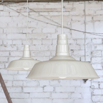 Argyll Industrial Pendant Light Clay White Cream