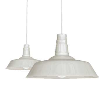 Argyll Industrial Pendant Light Clay White Cream