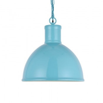 Wardour Industrial Bay Pendant Light Duck Egg Blue Turquoise