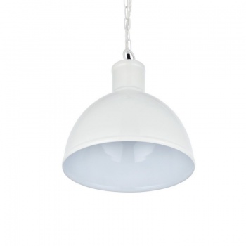 Wardour Industrial Bay Pendant Light Clay White Cream