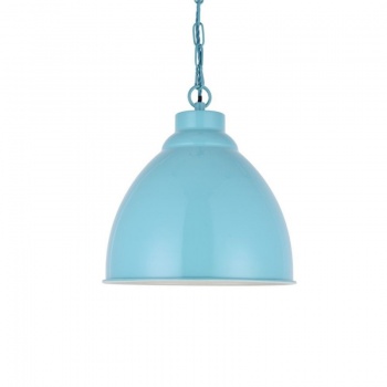 Vintage Pendant Light Duck Egg Blue Turquoise