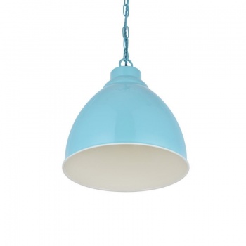 Vintage Pendant Light Duck Egg Blue Turquoise