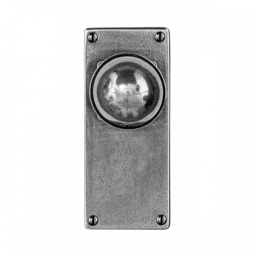 Finesse Pelton Jesmond Pewter Door Knob on Backplate