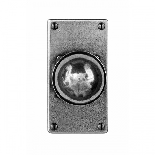 Finesse Pelton Jesmond Pewter Door Knob on Backplate