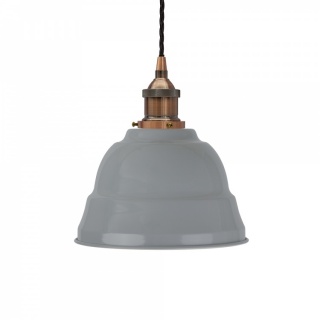 French Grey Lincoln Painted Pendant Light