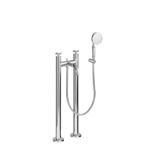 Riviera Bath Shower Mixer with Handset and Hose kit on Riviera Stand Pipes