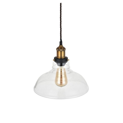 Romilly Edison Industrial Clear Glass Step Pendant Light