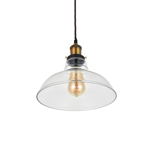 Romilly Edison Industrial Clear Glass Step Pendant Light