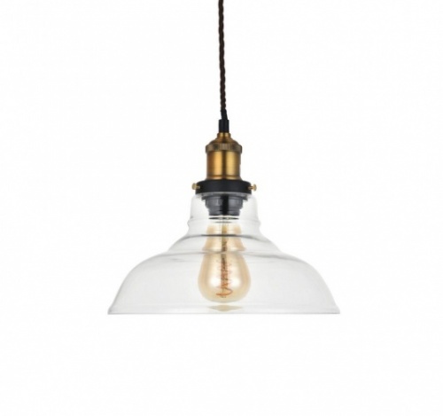 Romilly Edison Industrial Clear Glass Step Pendant Light