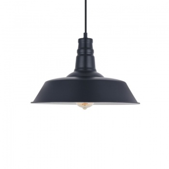 Large Argyll Industrial Pendant Light Matt Black