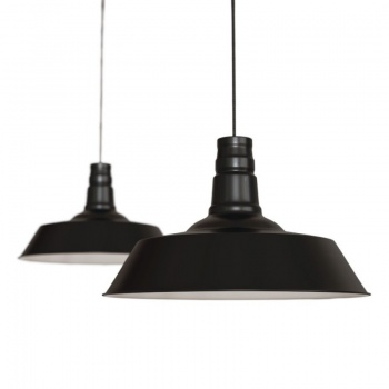 Large Argyll Industrial Pendant Light Matt Black