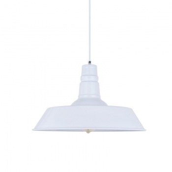 Large Argyll Industrial Pendant Light Pure White