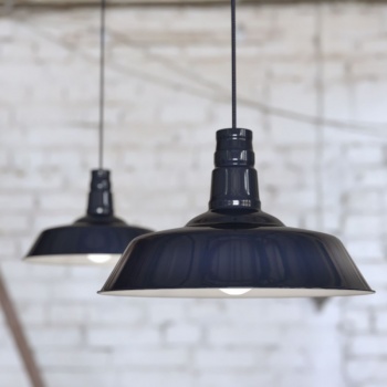 Argyll Industrial Pendant Light Squid Ink Dark Blue