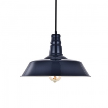 Argyll Industrial Pendant Light Squid Ink Dark Blue