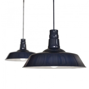 Argyll Industrial Pendant Light Squid Ink Dark Blue