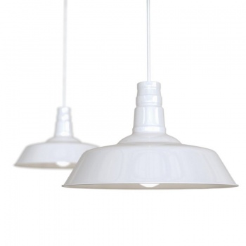 Argyll Industrial Pendant Light Pure White