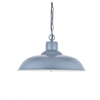 Portland Reclaimed Style Industrial Pendant Light French Grey