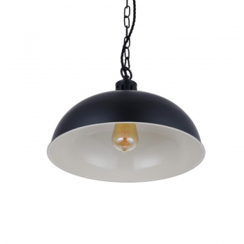 Berwick Rustic Dome Pendant Light Matt Black