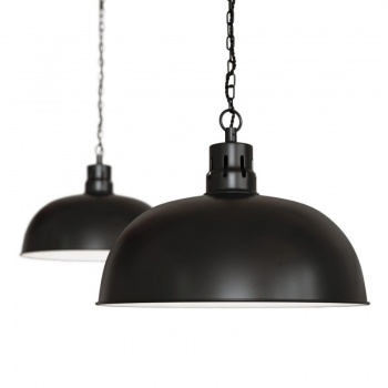 Berwick Rustic Dome Pendant Light Matt Black