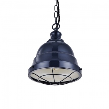 Ganton Vintage Cage Pendant Light Squid Ink Dark Blue