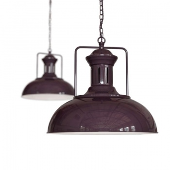 Regent Vintage Kitchen Pendant Light Mulberry Red Maroon