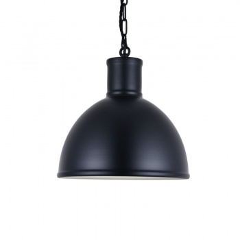 Wardour Industrial Bay Pendant Light Matt Black