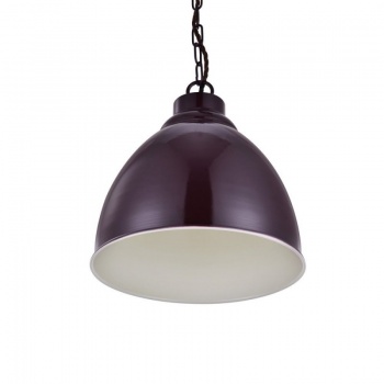 Oxford Vintage Pendant Light Mulberry Red Maroon