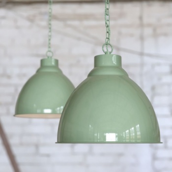 Oxford Vintage Pendant Light Chalk Mint Green