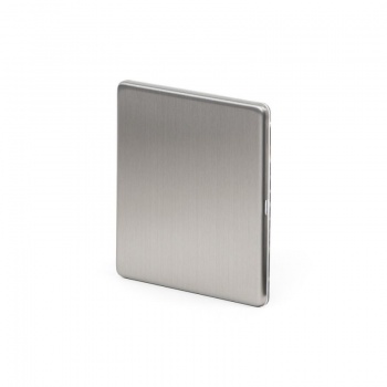 Brushed Chrome Single Blanking Plates