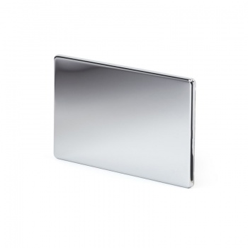 Polished Chrome Luxury Metal Double Blanking Plate