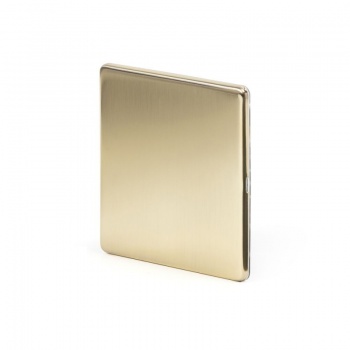 Brushed Brass Period Metal Single Blanking Plate