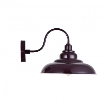 Portland Reclaimed Style Wall Light Mulberry Red Maroon