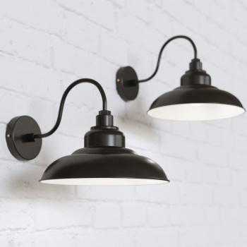 Portland Reclaimed Style Wall Light Matt Black