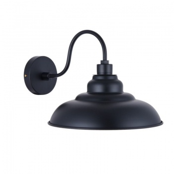 Portland Reclaimed Style Wall Light Matt Black