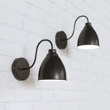 Oxford Vintage Wall Light Matt Black