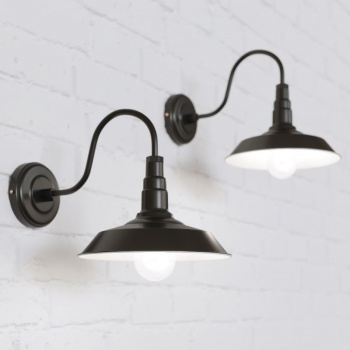 Argyll Industrial Wall Light Matt Black