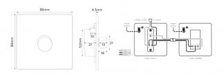 Fusion Matt Black & Brushed Brass 1 Gang 2 Way Trailing Dimmer Screwless 100W LED (250w Halogen/Incandescent)