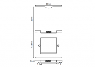 The Camden Collection Matt Black 2 x25mm EM-Euro Module Floor Plate