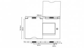 The Camden Collection Matt Black 4 x25mm EM-Euro Module Floor Plate