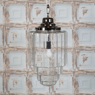 Glasshouse Nickel Clear Pendant Light - The Schoolhouse Collection