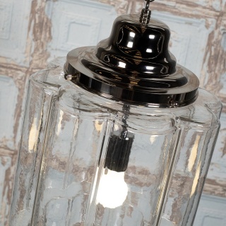 Glasshouse Nickel Clear Pendant Light - The Schoolhouse Collection