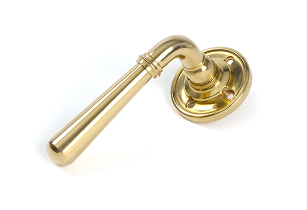 Polished Brass Newbury Lever on Rose Set