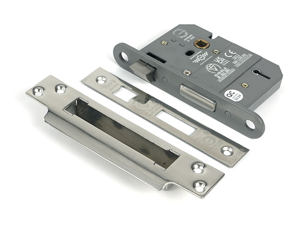 Polished Chrome 3'' 5 Lever BS Sash Lock