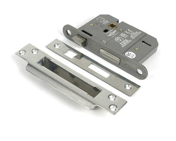 Polished SS 3'' 5 Lever BS Sash Lock KA